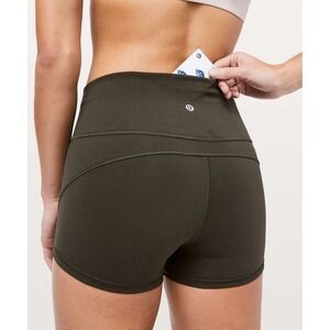 Lululemon In Movement Short *Everlux 2.5. Dark Olive. Sz 10